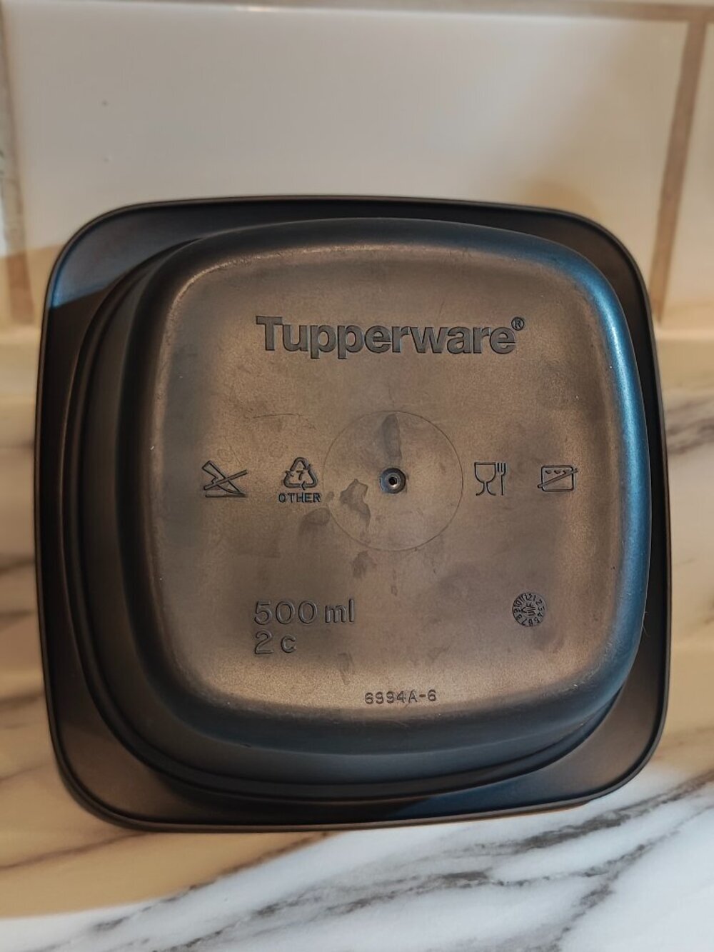 Tupperware UltraPro 500 mL Mini Casserole / Square Ramekin Black/Grey - Picture 6 of 7